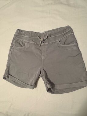 COJ Cup of Joe Grey Denim Jogger Shorts Elastic Waist Drawstring Size XL